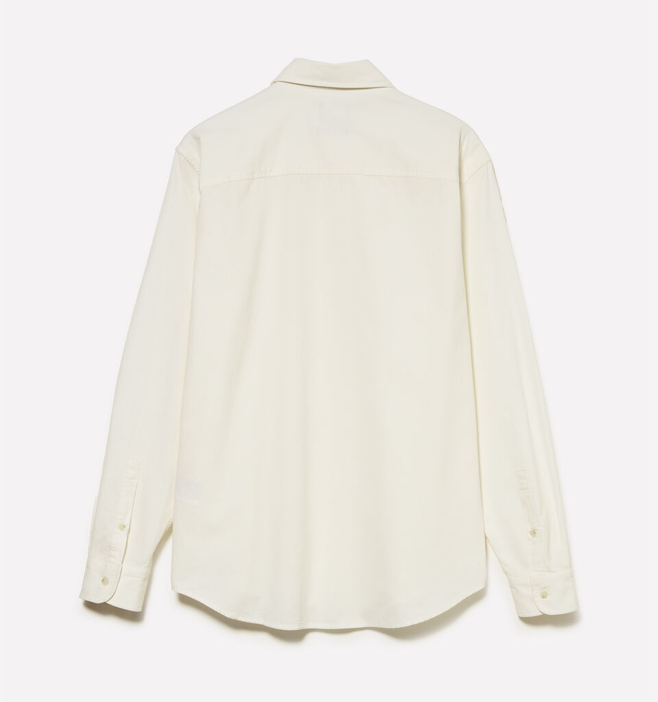 Camisa branca de veludo canelado - camisas regular para homem - Branco Nata | Sisley image number 2